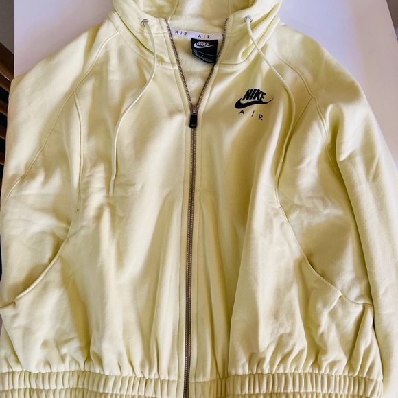 Nike air neon yellow FZ zip hoodie jacket L NWOT - Picture 2 of 4